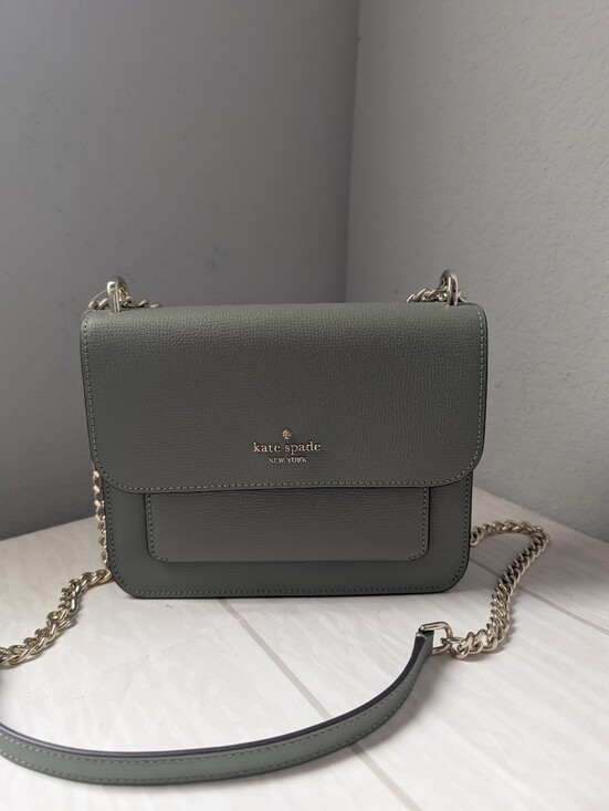 kate spade Handbags - NWT Kate Spade K8518 Remi Refined Leather Flap Chain Crossbody In Dusky Pine